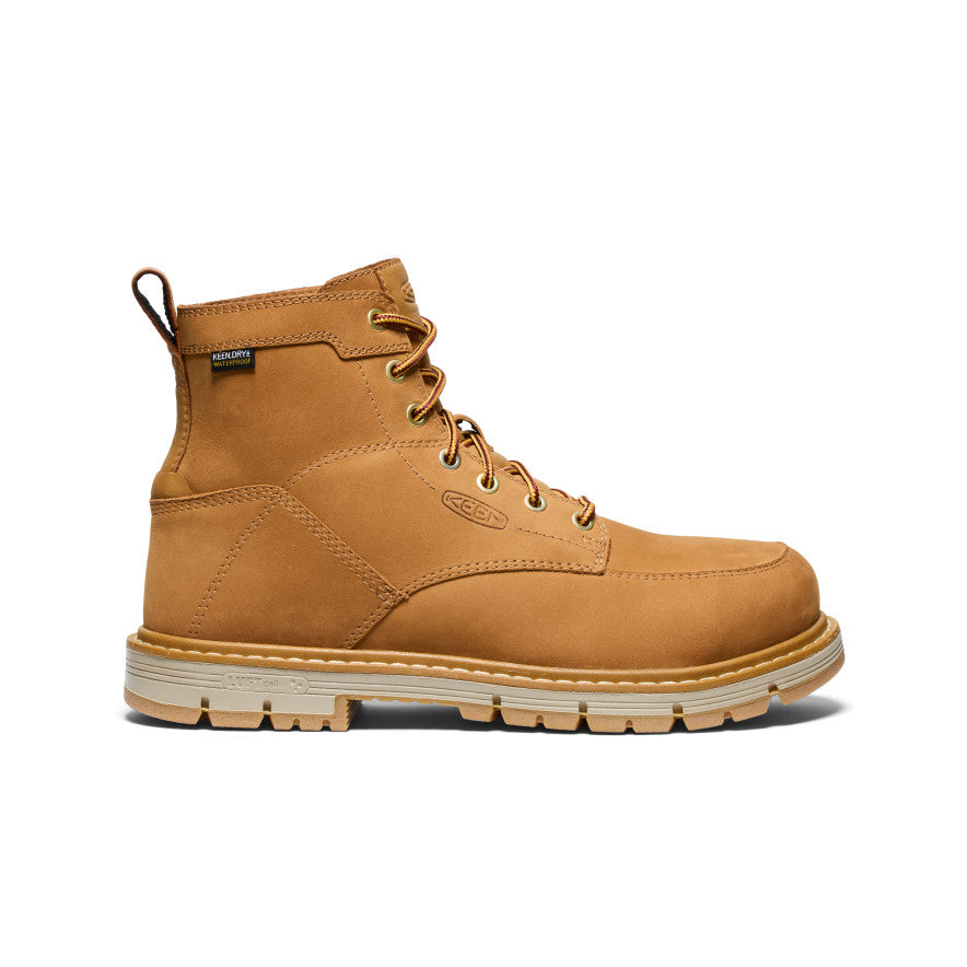 Men's San Jose 6 Waterproof 90掳 Heel Boot (Aluminum Toe)  |  Bistre/Gum
