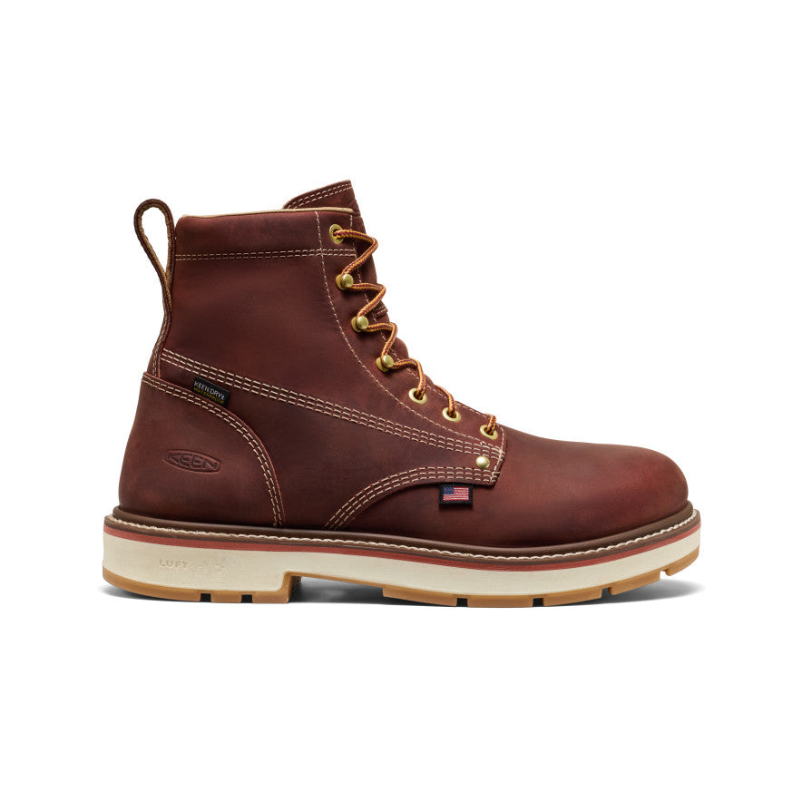 Men's Liberty 6 Waterproof 90掳 Heel Boot (Soft Toe)  |  Bombay Brown/Gum