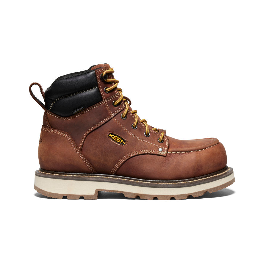 Men's Cincinnati 6 Waterproof 90掳 Heel Boot (Carbon Toe)  |  Tuscan Red/Sandshell