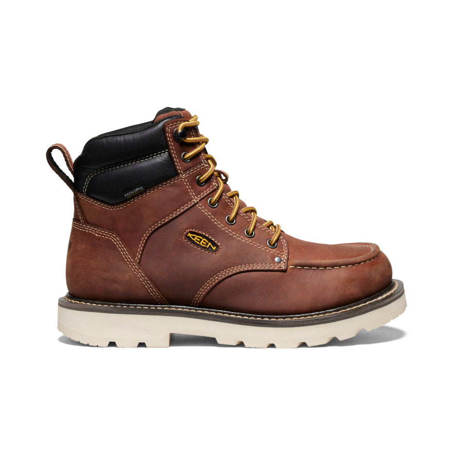 Men's Cincinnati 6 Waterproof 90掳 Heel Boot (Soft Toe)  |  Tuscan Red/Sandshell